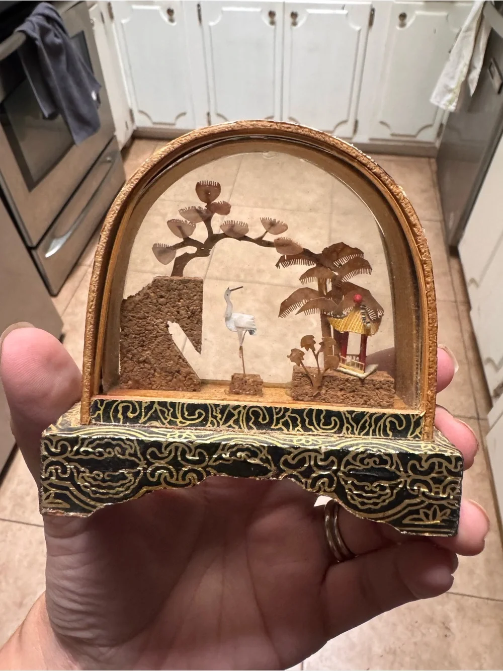 Mid-Century Chinese Cork Small Diorama